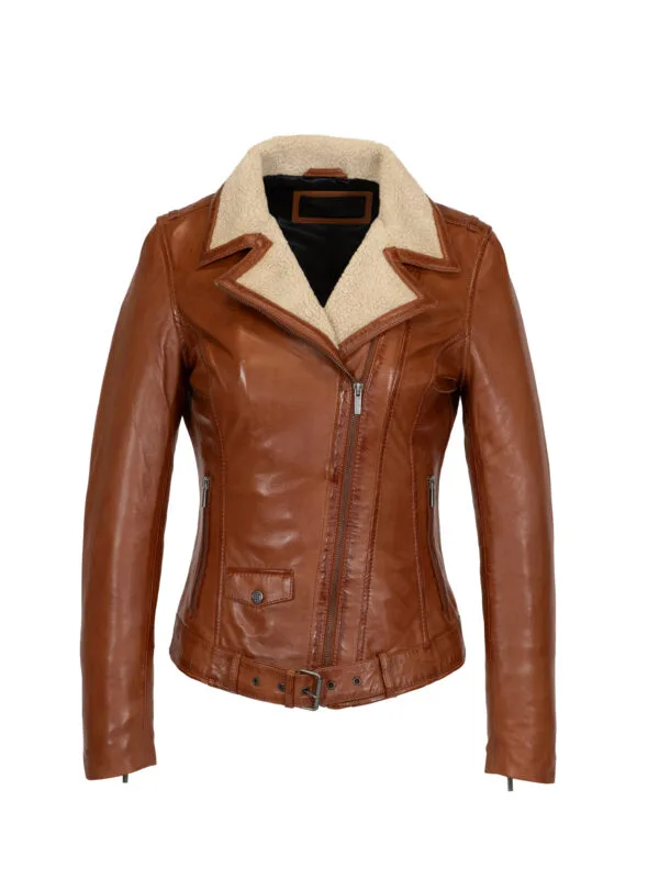Ladies winter biker jacket brandy Perfecto 9905