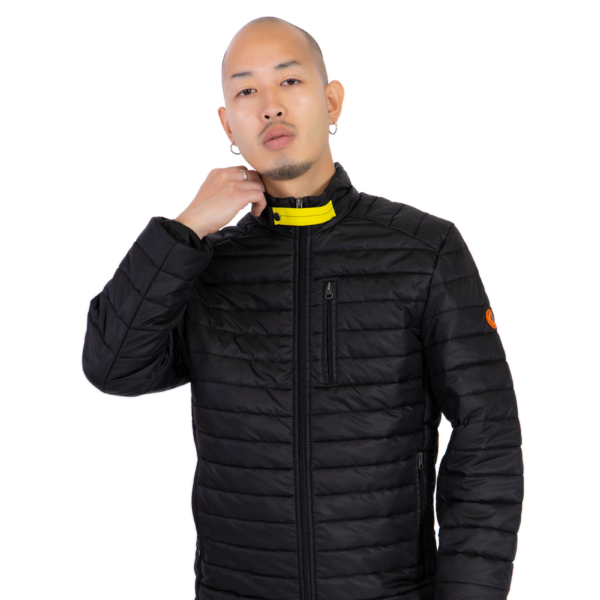 Men's black lightweight puffer jacket