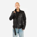 Mens leather biker jas perfecto black 9915