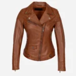 Ladies biker jacket brandy Classic perfecto