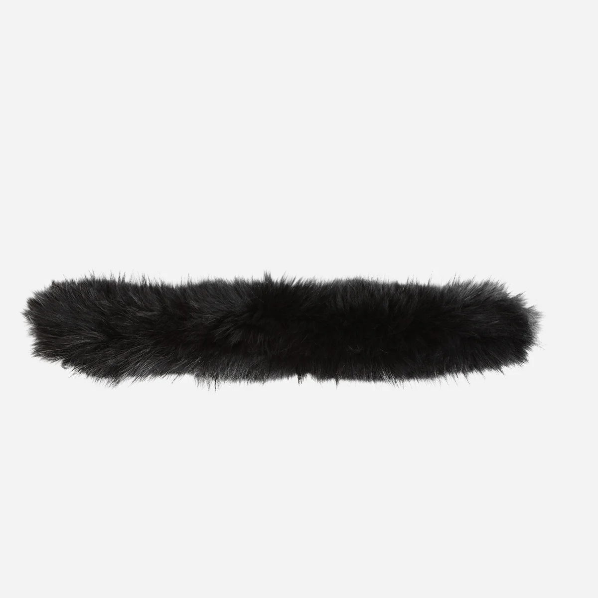 Real fur collar standard size black