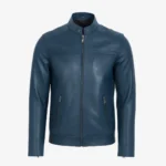 Men's leather jacket jeans blue Nda