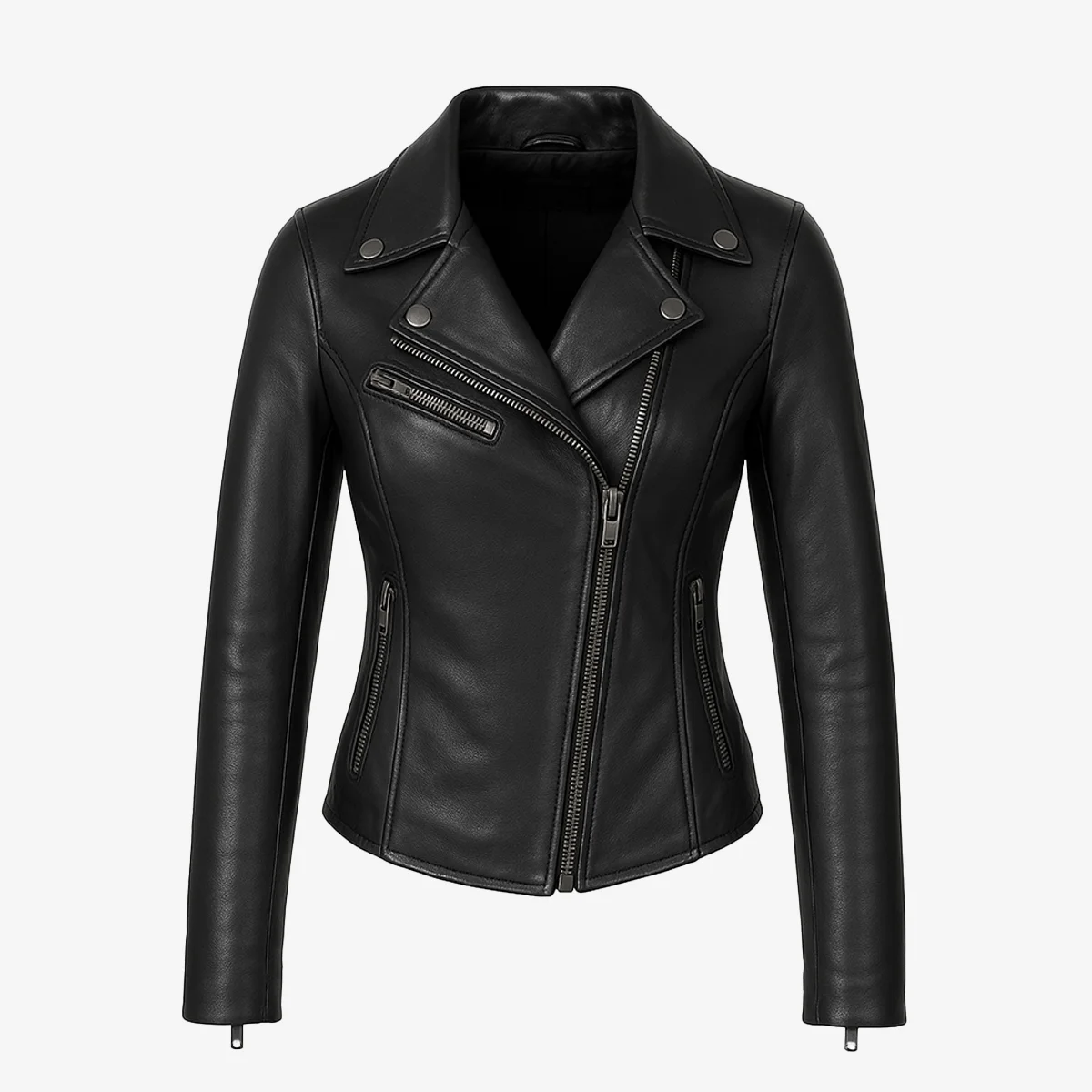 Ladies biker jacket black Perfecto in
