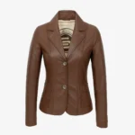 Womens leather veg wood Blazer 24