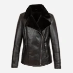 Women's shearling lammy coat black Perfecto