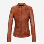 Womens leather jacket brandy Sonia K