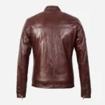 Mens leather jacket veg wood Ryan