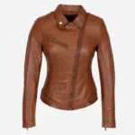 Ladies biker jacket brandy Classic perfecto