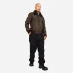 Mens Leather Lamb stonewash dark brown Bomber