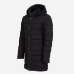 Mens long winter puffer jacket black Nick