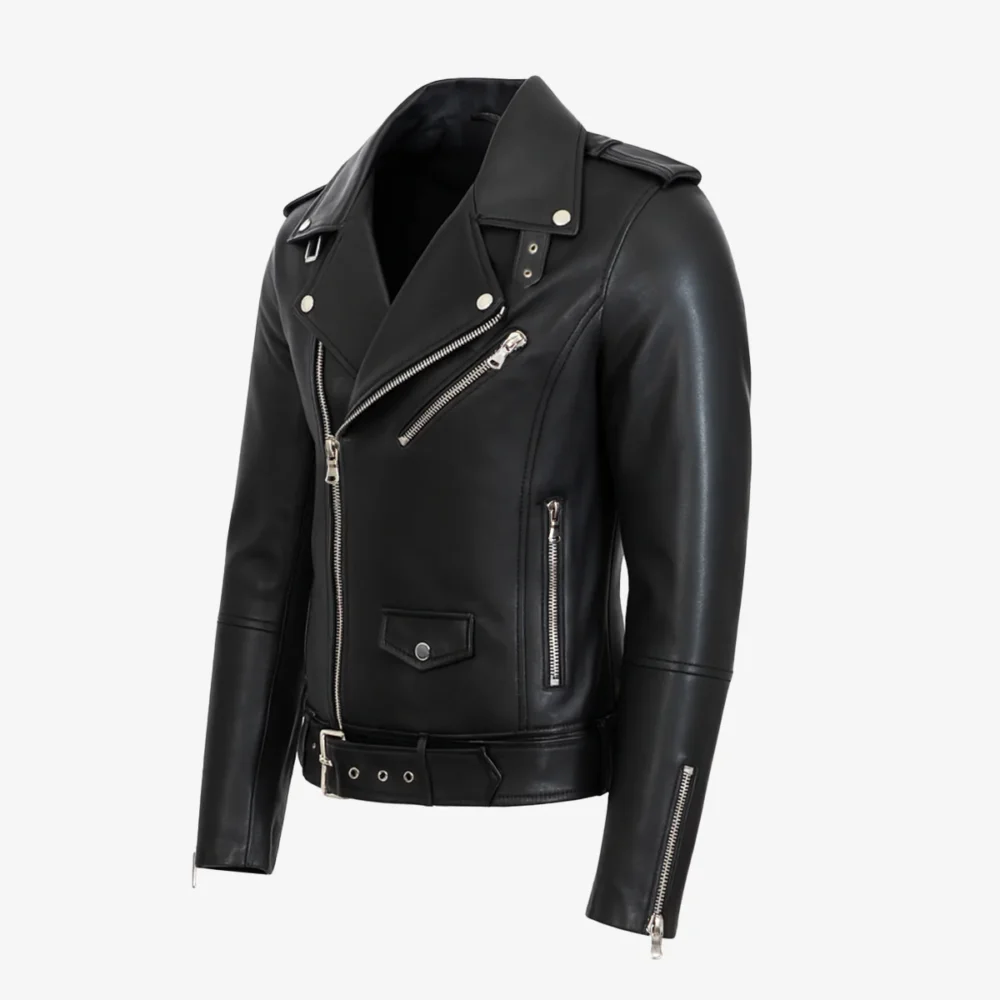 Mens leather biker jas perfecto black 9915