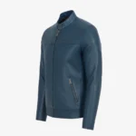 Men's leather jacket jeans blue Nda