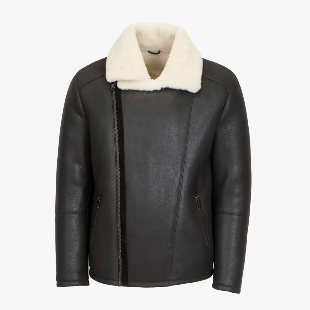 Men's shearling lammy coat black Perfecto