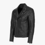 Mens leather biker jacket black Perfecto GBS