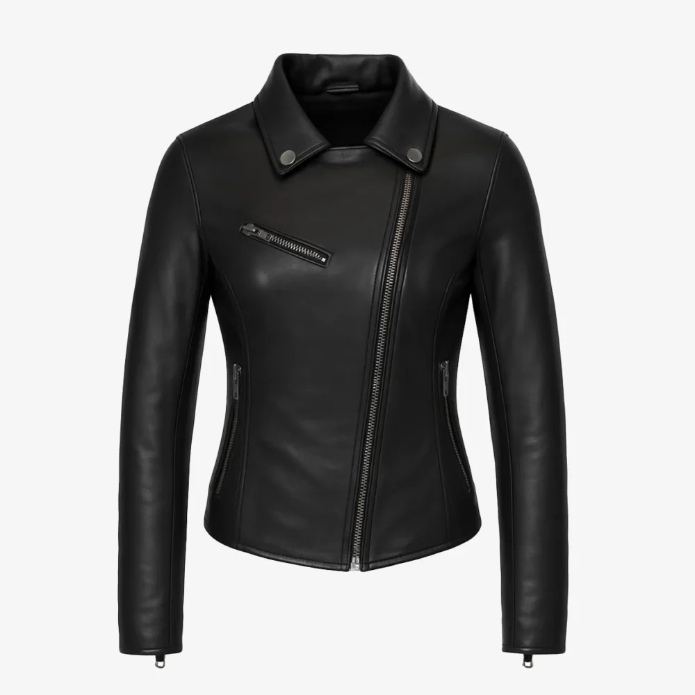 Ladies biker jacket black Perfecto in