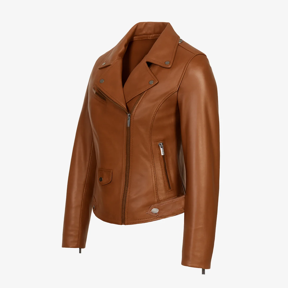 Ladies biker jacket brandy Classic perfecto - Image 2