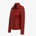 Women's Leather Jacket red 9938 A
