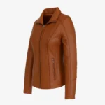 Women's leather jacket brandy 9938 A