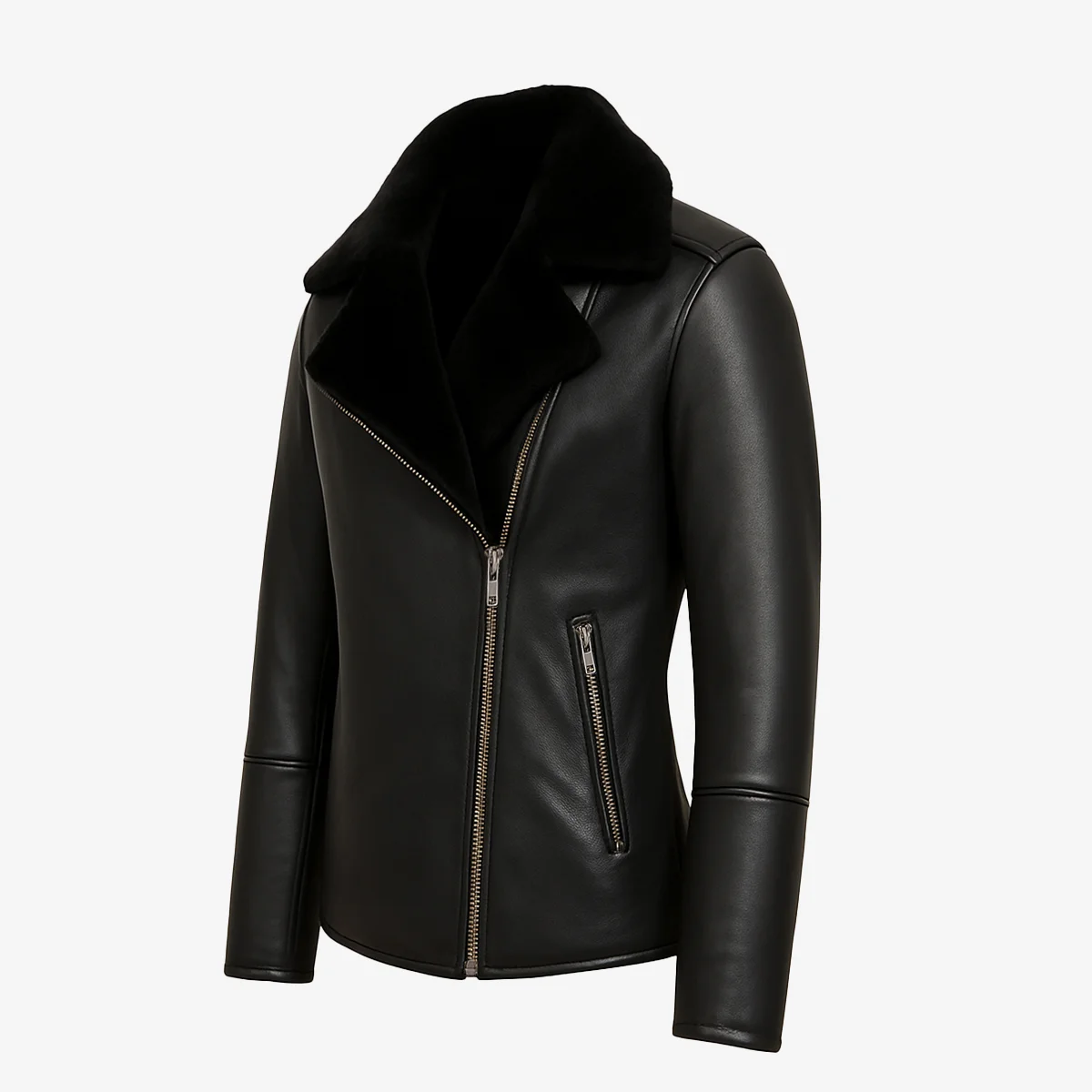 Women's shearling lammy coat black Perfecto - Image 2