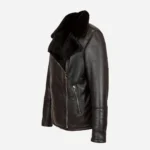 Women's shearling lammy coat black Perfecto