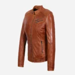 Womens leather jacket brandy Sonia K