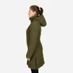 Womens winter jacket long puffer army green