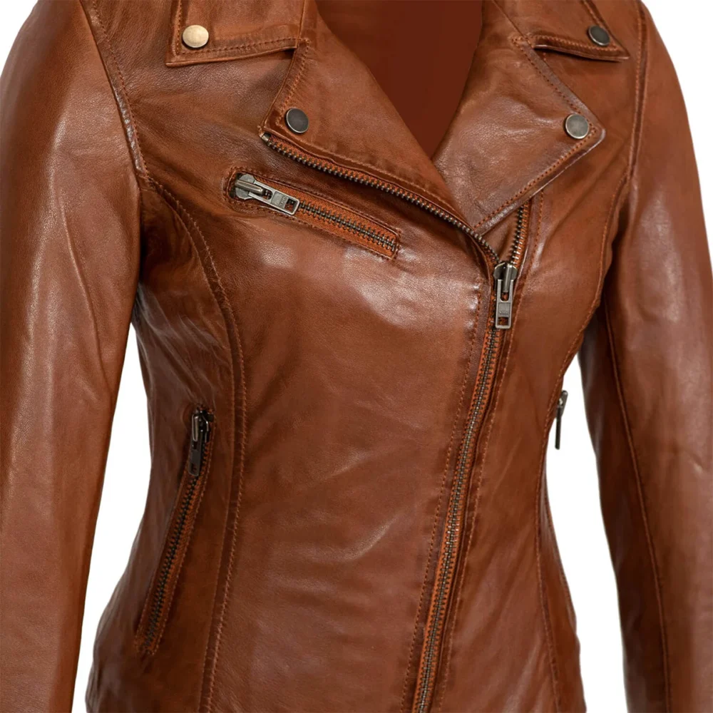 Ladies biker jacket brandy Perfecto in