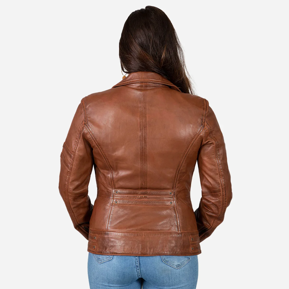 Ladies leather jacket brandy Jane 5 - Image 3