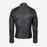 Mens leather jacket black N082