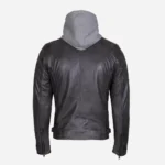 Mens leather jacket charcoal 9980