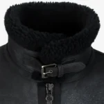 Men's shearling lammy coat black Uk