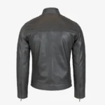 Mens leather jacket charcoal Ryan