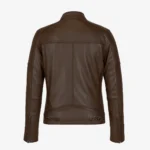Men's leather jacket dark brown N082