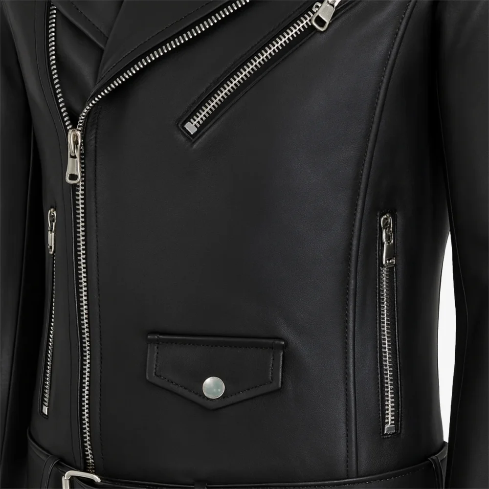 Mens leather biker jas perfecto black 9915