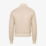 Men's leather bomber jacket Ecru