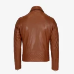 Mens leather biker jacket brandy Perfecto GBS