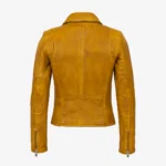 Ladies leather biker jacket yellow Perfecto  24