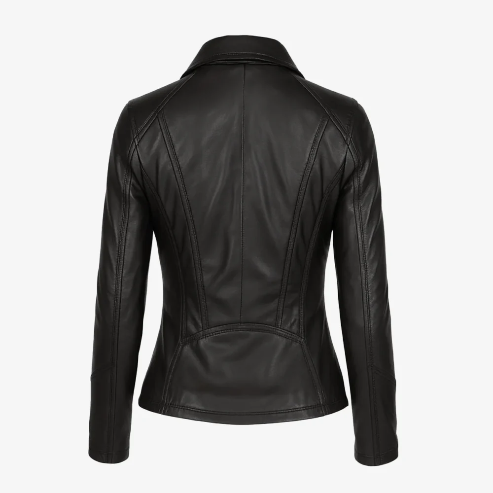 Women's leather jacket black 9938 A