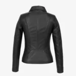 Womens leather jacket black Com 4