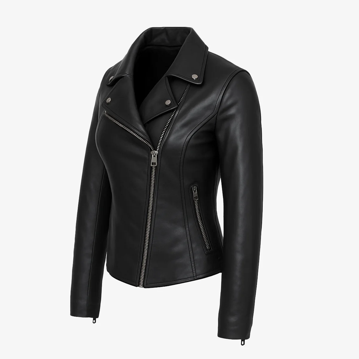 Ladies biker jacket black Perfecto in - Image 2