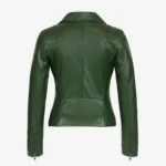 Ladies biker jacket green Perfecto in