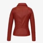 Women's Leather Jacket red 9938 A