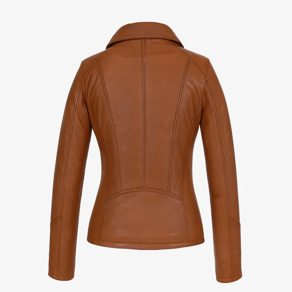 Women's leather jacket brandy 9938 A
