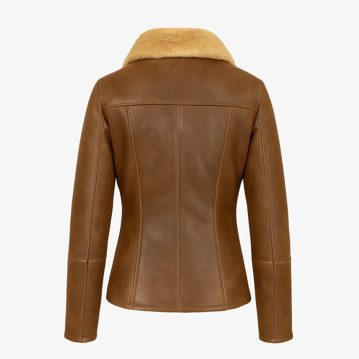 Women's shearling lammy coat cognac Perfecto - Image 3