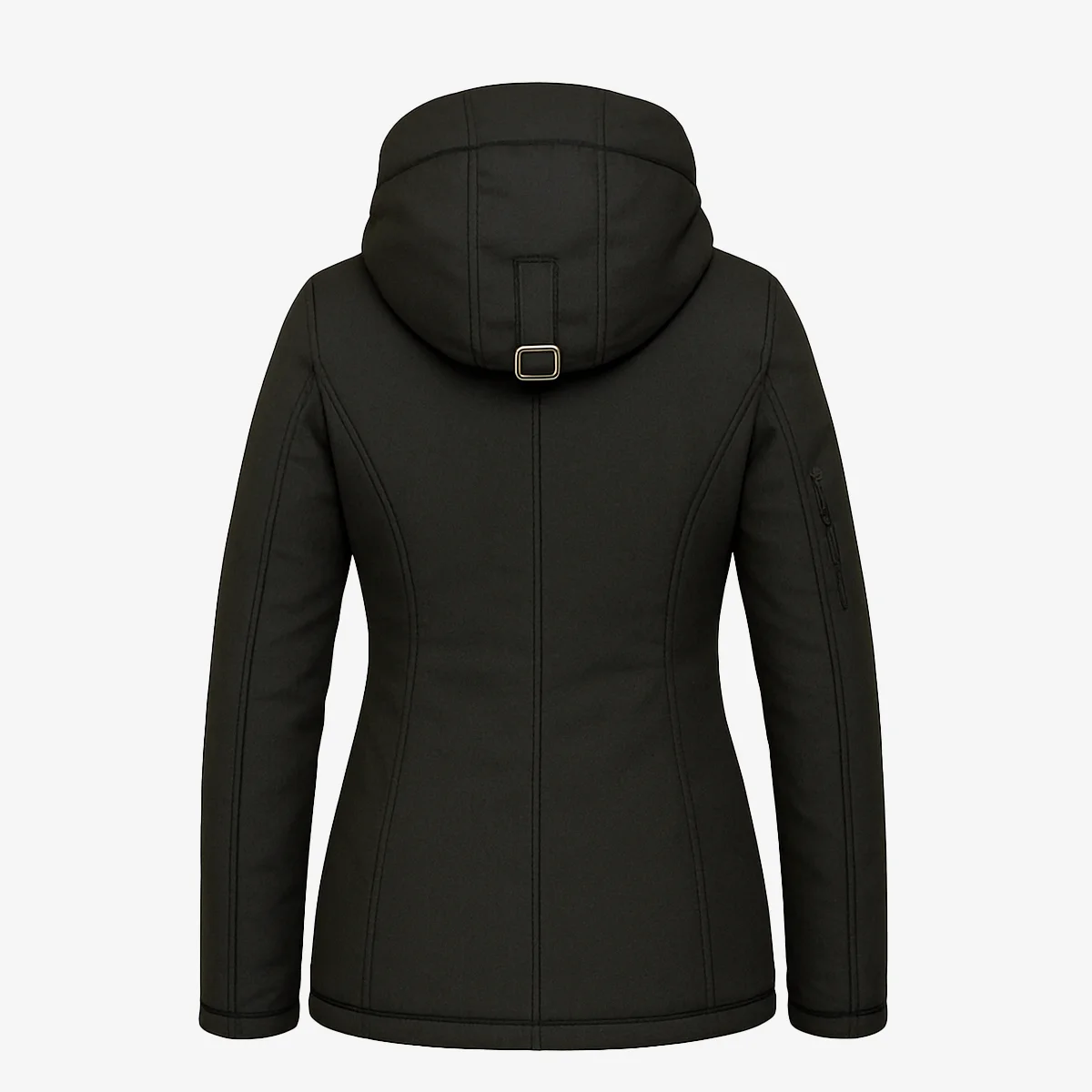 Womens winter down jacket black Cgi - Image 4