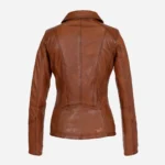 Women's leather jacket brandy 9938 A
