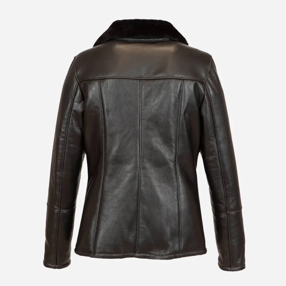 Women's shearling lammy coat black Perfecto