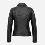 Womens leather black Blazer 24