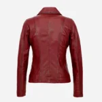 Womens leather Blazer 24 red