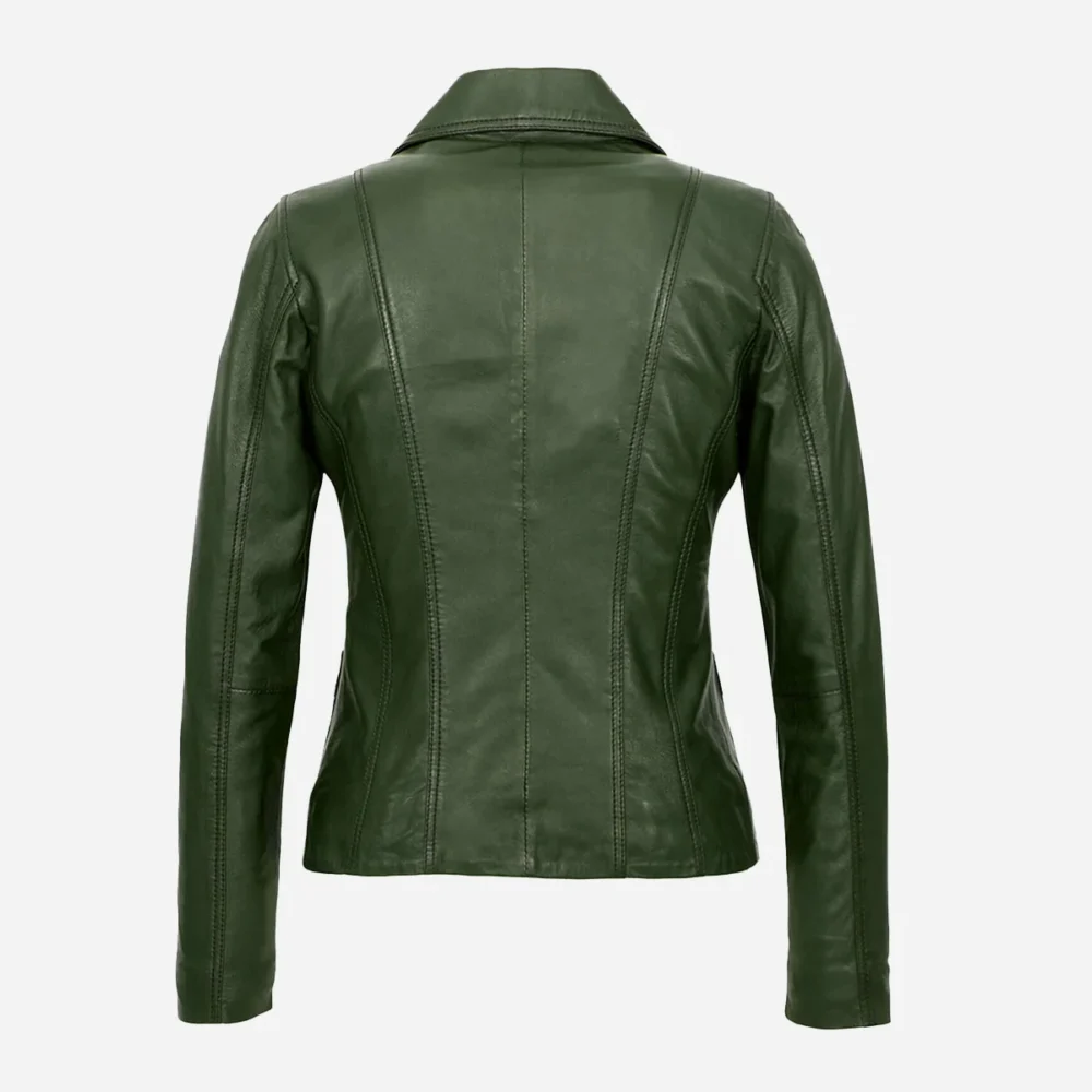 Womens leather green Blazer 24